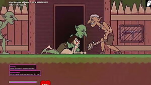 Captivity | Stage 3 | Naked female survivor fights her way through horny goblins but fails and gets fucked hard swallowing liters of cum | Hentai Game Gameplay P